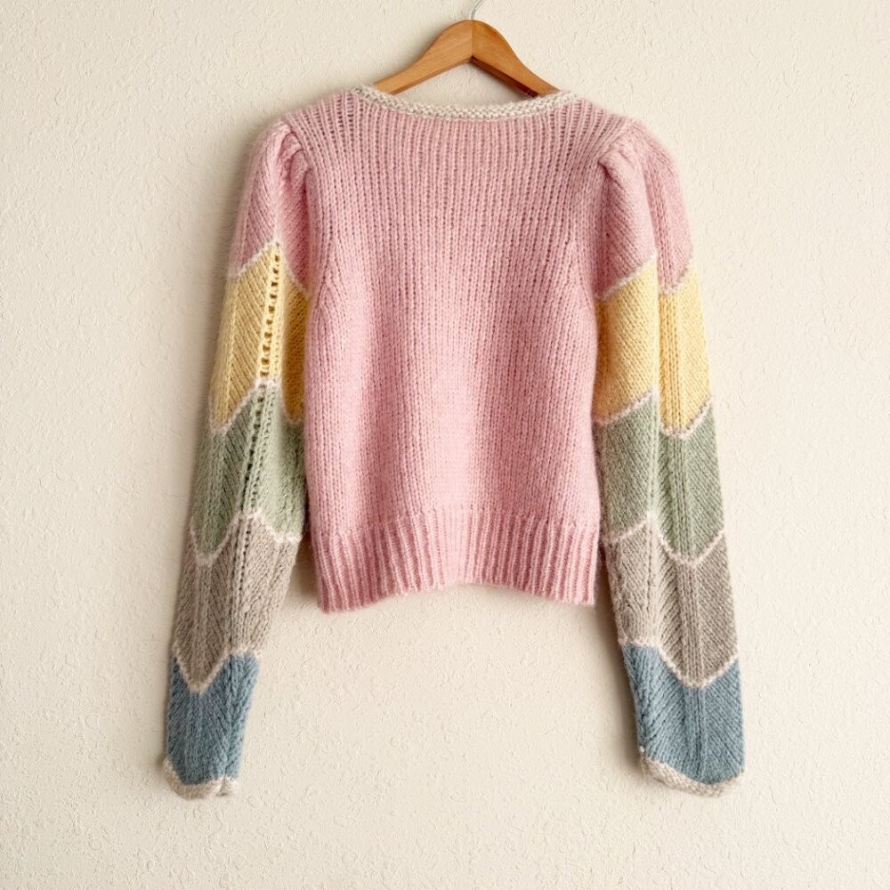 Loveshackfancy Aspyn Aplaca Pullover Sweater Size… - image 5