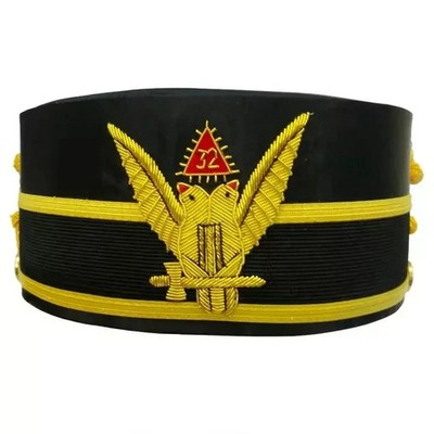 32nd Degree Scottish Rite Masonic Crown Cap -Wings Up Double-Head Eagle Regalia