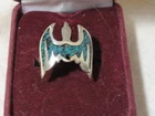 VINTAGE SILVER THUNDERBIRD RING - SIZE 8