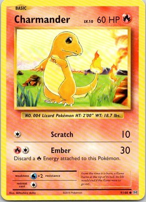 CHARMANDER 9/108 COMMON EVOLUTIONS POKEMON LP