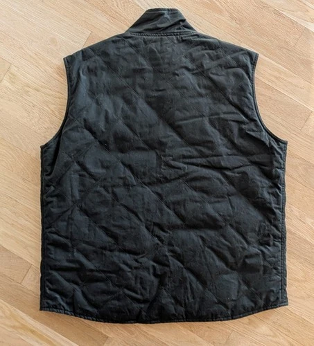 Flint and Tinder Men's Quilted Waxed Vest Dark Green Huckberry Large Insulated image 5