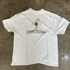 Vintage Coachella Valley film festival T-shirt 2001 Stains Grunge Vtg California