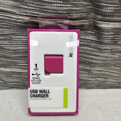 iEssentials Mizco USB Wall Charger Pink IEC-ACPUSB-PK