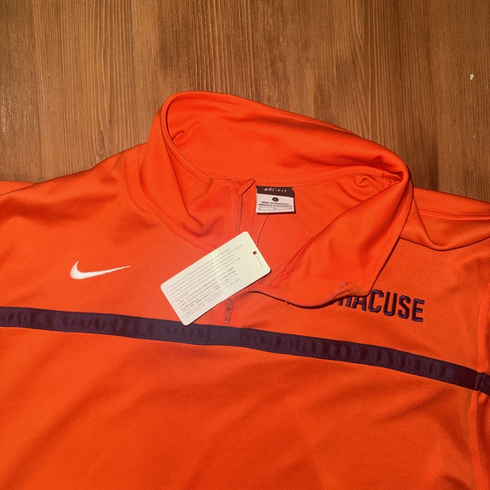 Men's Syracuse Orange Nike Player Quarter-Zip Hoodie Jacket Size Large - Image 2 of 4