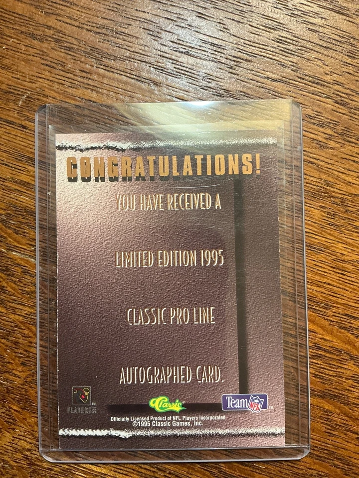 1995 Classic💥Mark Stepnoski💥 Pro Line Authentic Autograph /1500 Cowboys/Oilers - Image 2 of 2