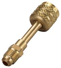 Yellow Jacket 19124 1/4" Hose Adapter for Left-Handed A2L Refrigerant Tanks