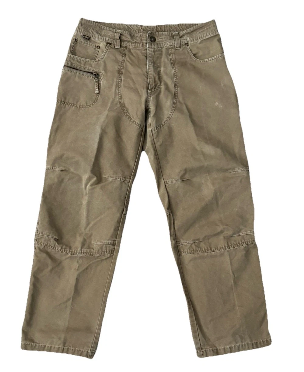 Kuhl Crag Series Pants Canvas Utility Tan Khaki Rugged Men's Size 34x30