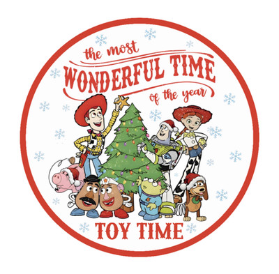 Christmas - Toy Story ''Toy Time'' -  4'' Vinyl Decal Sticker Gift Decor Tumbler