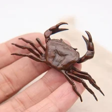 Brass Crab Figurine Small Animal Statue Table Home Office Decoration Toy Gifts