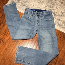 Levi  s 502 Boys 10Reg Jeans Adjustable Waist Medium Wash Straight Leg Denim
