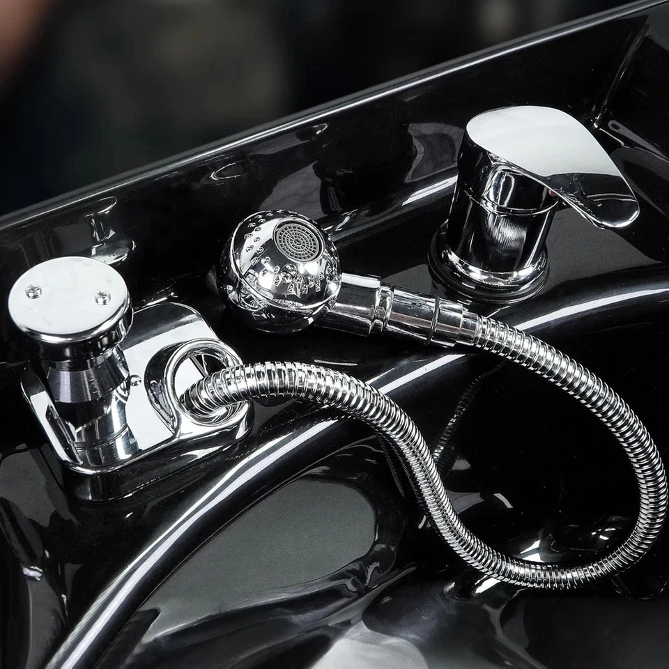 Kit de tazón de champú de salón grifo aspirador spa salón de belleza champú tazón fregadero Foto 3 de 4