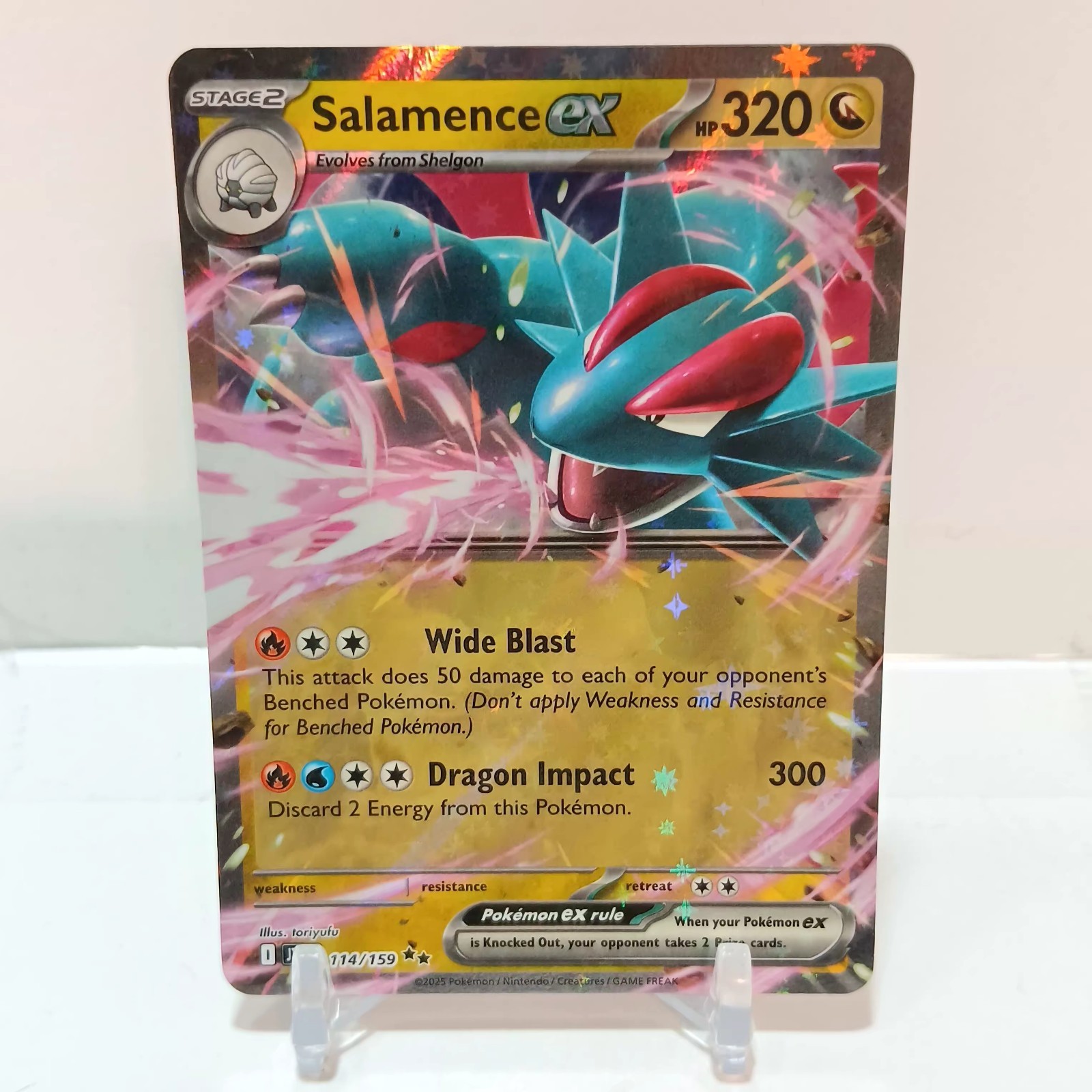 Pokémon Salamence Ex 114/159 NM- Journey Together