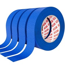 Blue Painters Tape 1 Inch Wide, 4 Rolls x 55 Yards 220 Yards Total   Clean Rem