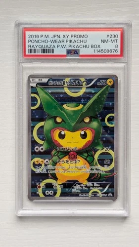Pokémon Poncho-Wearing Pikachu 230/XY-P XY-P Promo Holo Japanese PSA 8