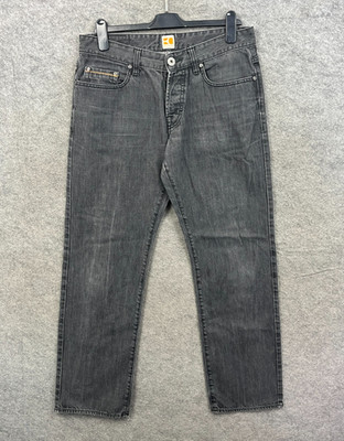 Hugo Boss Jeans Herren 34 Orange25 Schwarz Rigid Bottoms Denim Regular Tapered Fit