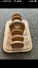 Beautiful Hand crafted Rustic T&G Woodware Heritage solid wood Toast rack holder