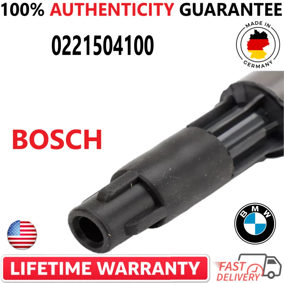 Bobinas de ignição x8 fabricante de equipamento original Bosch BMW para 2001-2010 BMW I4 I6 V8 V12, 0221504100 - Imagem 4 de 4