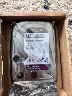Western Digital 6Tb Purple Surveillance 3,5'' Festplatte WD62PURZ Sata 6Gb/S/256M