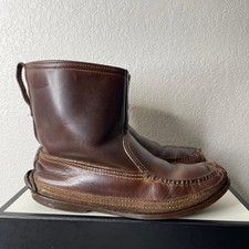 G.H. Bass Co Wilton Brown Leather Boots Fur Pull On Men's Size 9 US