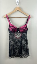 Victoria's Secret Y2K Babydoll Lace Slip Lingerie Pink Size 36C Whimsey Goth