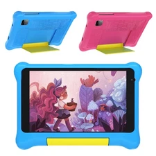 AEEZO Kids Tablet 7 inch Android 13 Tablets 5+32GB with Shockproof Blue ＆ Pink