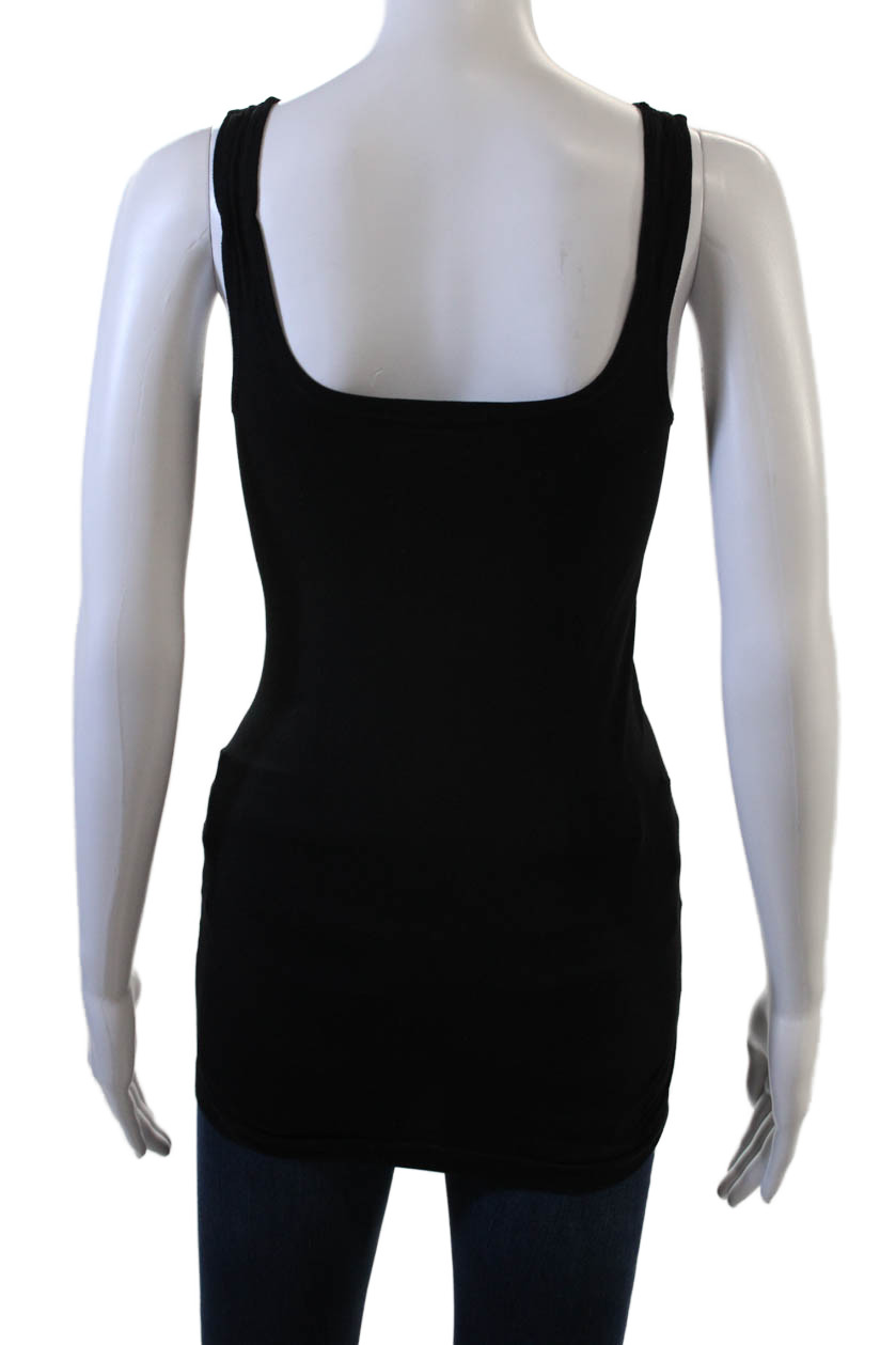 Theory Womens Basic Black Square Neck Sleeveless … - image 3