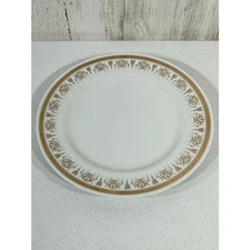 Andrea by Sadek Dinner Serving Plate Gold Tone Edge Border 10.5"