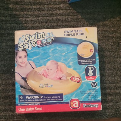 Bestway Swim Safe Triple Ring Baby Seat Age 0-1 Diaper Style Seat NEW Pool Float