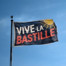 Bandera Vive La Bastille 3x5 pies - 100 % poliéster y ojales de latón