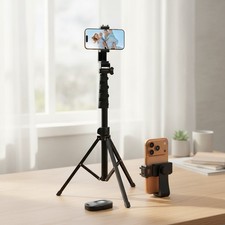 Portable 64-Inch Multi-Angle Tripod for Cell Phones  Cameras with Remote