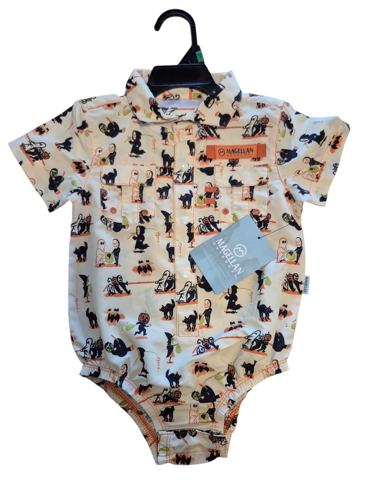 Magellan Outdoors Infant Boy's Halloween Trick Or Treat one piece 6-9 Months NWT