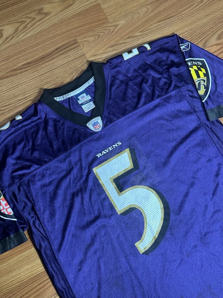 Camiseta de fútbol americano Reebok Baltimore Ravens Joe Flacco para hombre talla XL NFL Foto 4 de 4