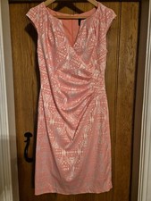 Adrianna Papell Occasion Dress Womens UK Size 12 Sweep Pleated Waist Lined Split