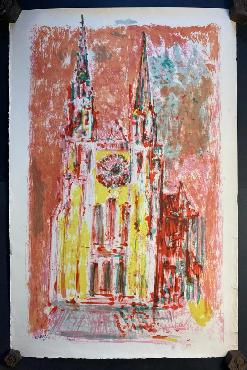 Affiche Lorjou 1968 - 30 Dessins Galerie Bussière - Lithographie Mourlot
