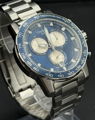 #ad TISSOT Supersport T125.617.11.041.00 Chronograph Quartz Blue Dial Men#x27;s Watch $359.50