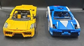Lego Racers Lamborghini Gallardo LP 560-4 Lot 8214 Polizia & 8164 Yellow 99% ++
