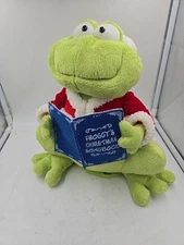 Froggys Christmas Songbook Santa Stuffed Animal Plush Toy Frog Working Tested