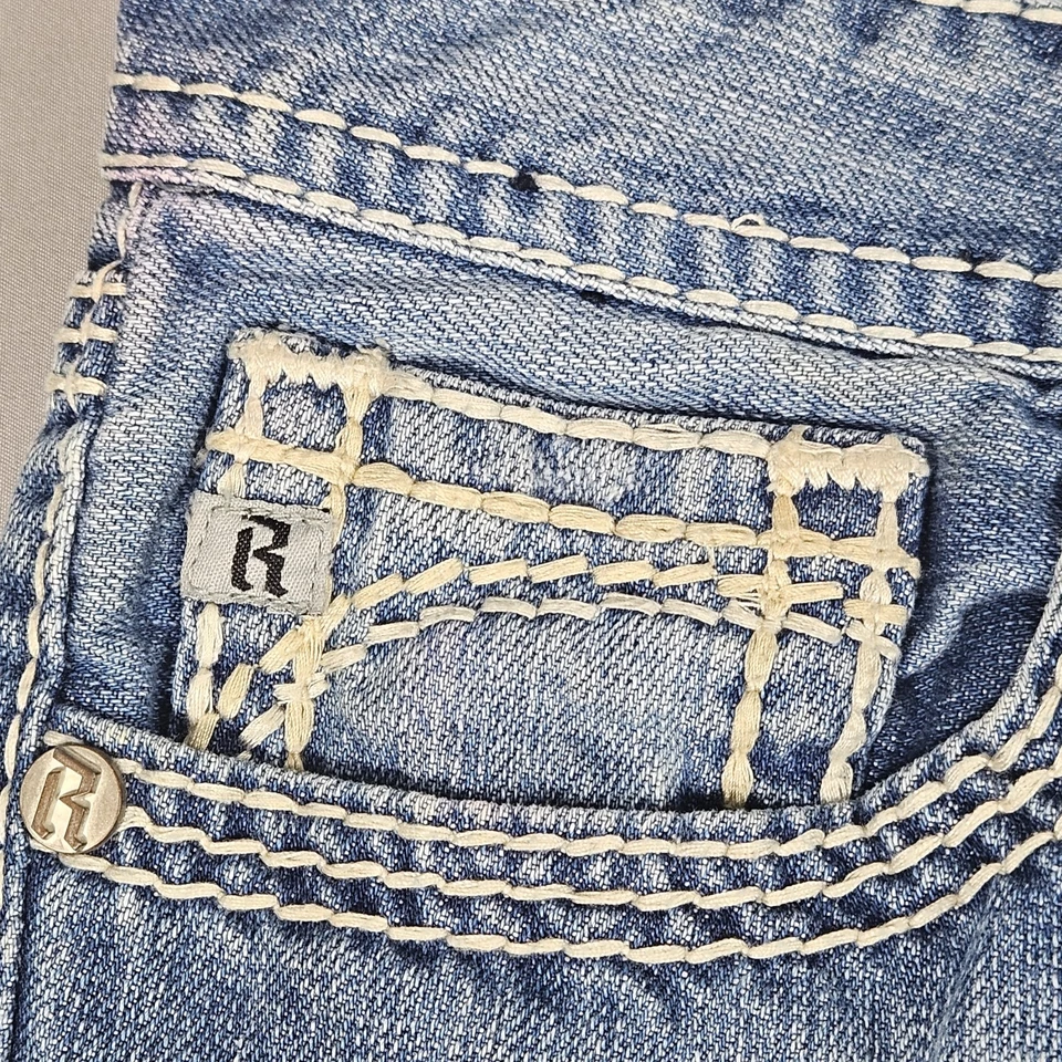 Rock and Roll Cowboy Double Barrel Bootcut Relaxed Denim Jeans Mens 36x32  - Image 4 of 4