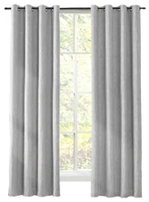 Tektrum Cotton Thermal Insulated Blackout Curtains Drapes 52"x108",2 Panels,Grey