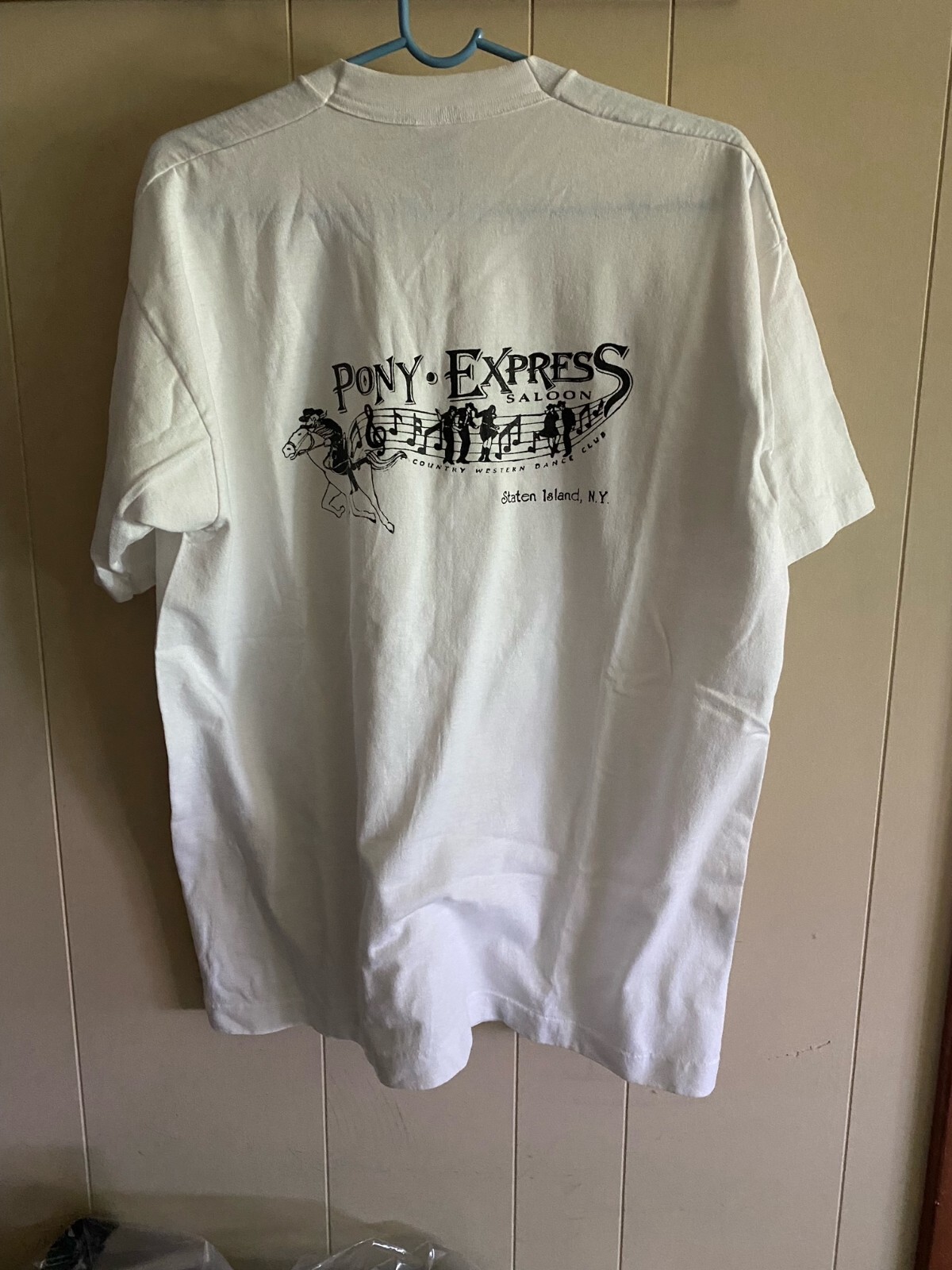 Maglietta usata bianca XL Pony Express (Staten Island Country Dance Hall)