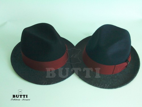 Cappello invernale stile Borsalino a tesa stretta 100% lana made in Italy |  eBay