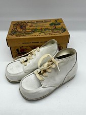 Vintage Mother Goose Shoe Box and Baby Shoes - Excellent Condition