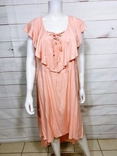 Torrid Womens Hi Low Hem Dress Size 20 Pink Front Lace Up Side Zip