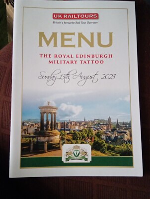 Excursion Train First Class Menu. Class 67. DB. 