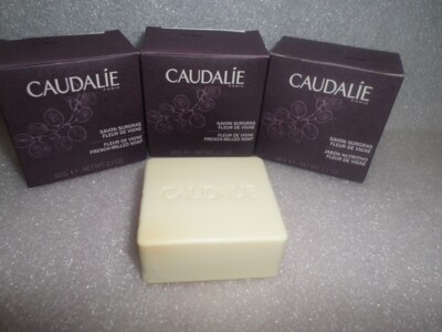 CAUDALIE FLEUR DE VIGNE FRENCH MILLED SOAP LOT OF 3 180 G TOTAL TESTERS NIB
