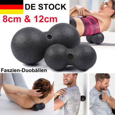 Rouleau De Massage Fascia Double Boule (2 Pièces) - 8cm Et 12cm, Matériau EPP Léger, Neuf