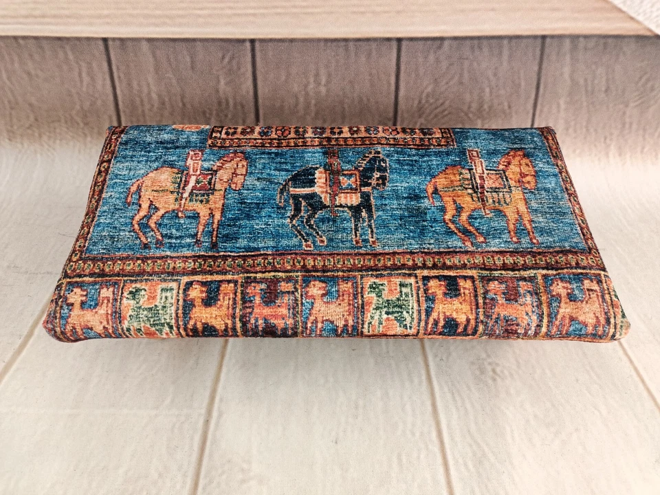 Puf reposapiés, taburete otomano, taburete auxiliar para niños, taburete de muebles cómodo Foto 3 de 4