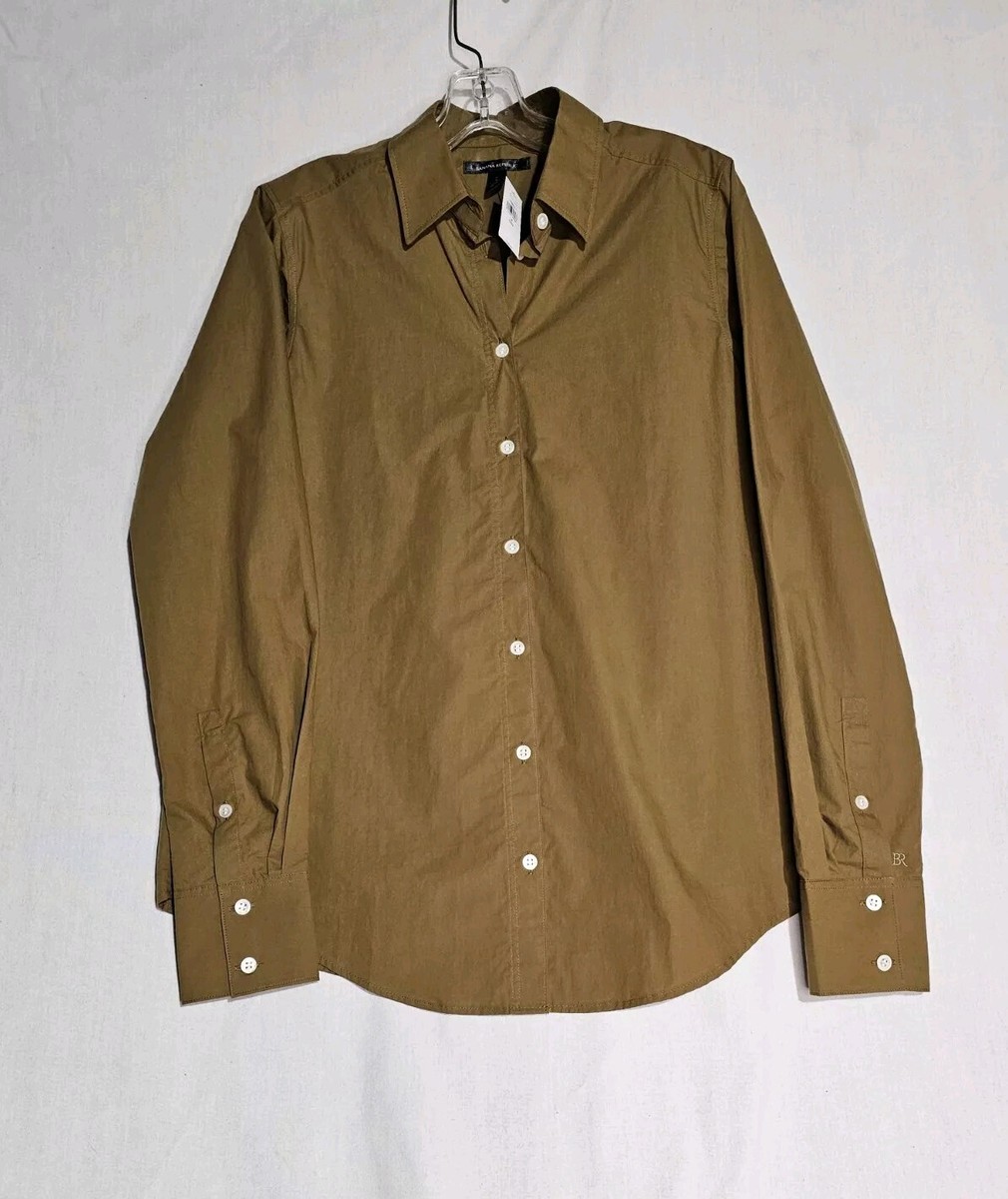 Banana Republic Mens Small Tall Tan Brown Button Button Up Collared Shirt  NEW$79