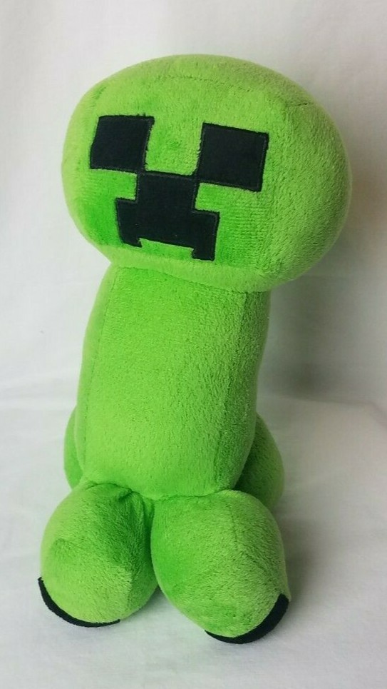 Minecraft Creeper Plush Green 11 Inch Height Good Condition