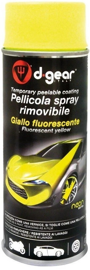 PELLICOLA VERNICE SPRAY RIMOVIBILE AUTO MOTO CAR WRAPPING 400ML D-GEAR SPORT - Immagine 2 di 4